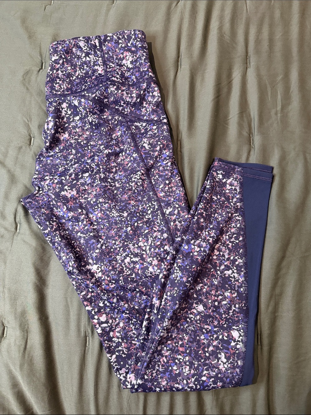 Athleta Purple Multi-Print High-Rise Leggings